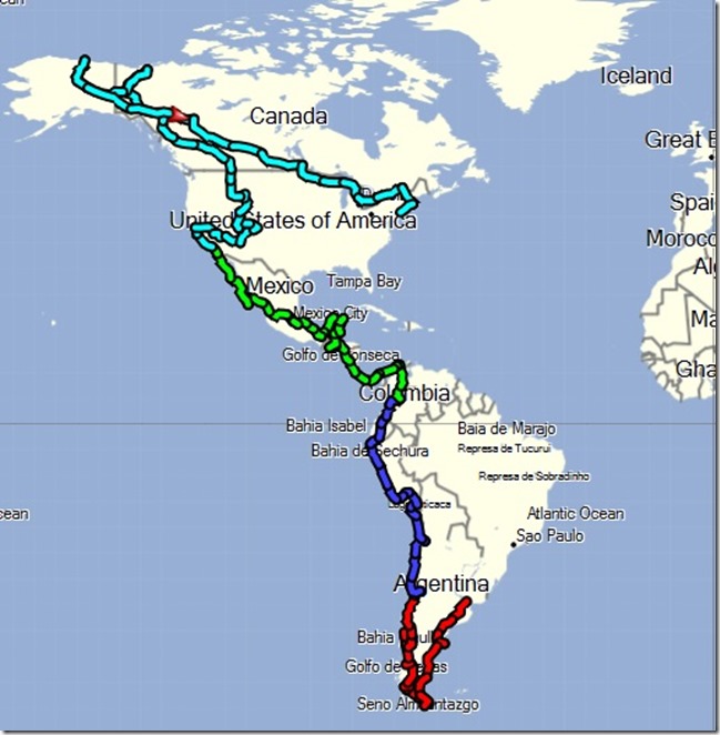 Our total 50,000km ride...